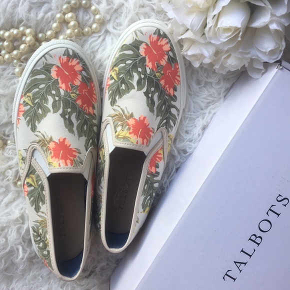 NWT • TALBOTS Jungle Hibiscus Slip On Sneaker - Picture 16 of 16